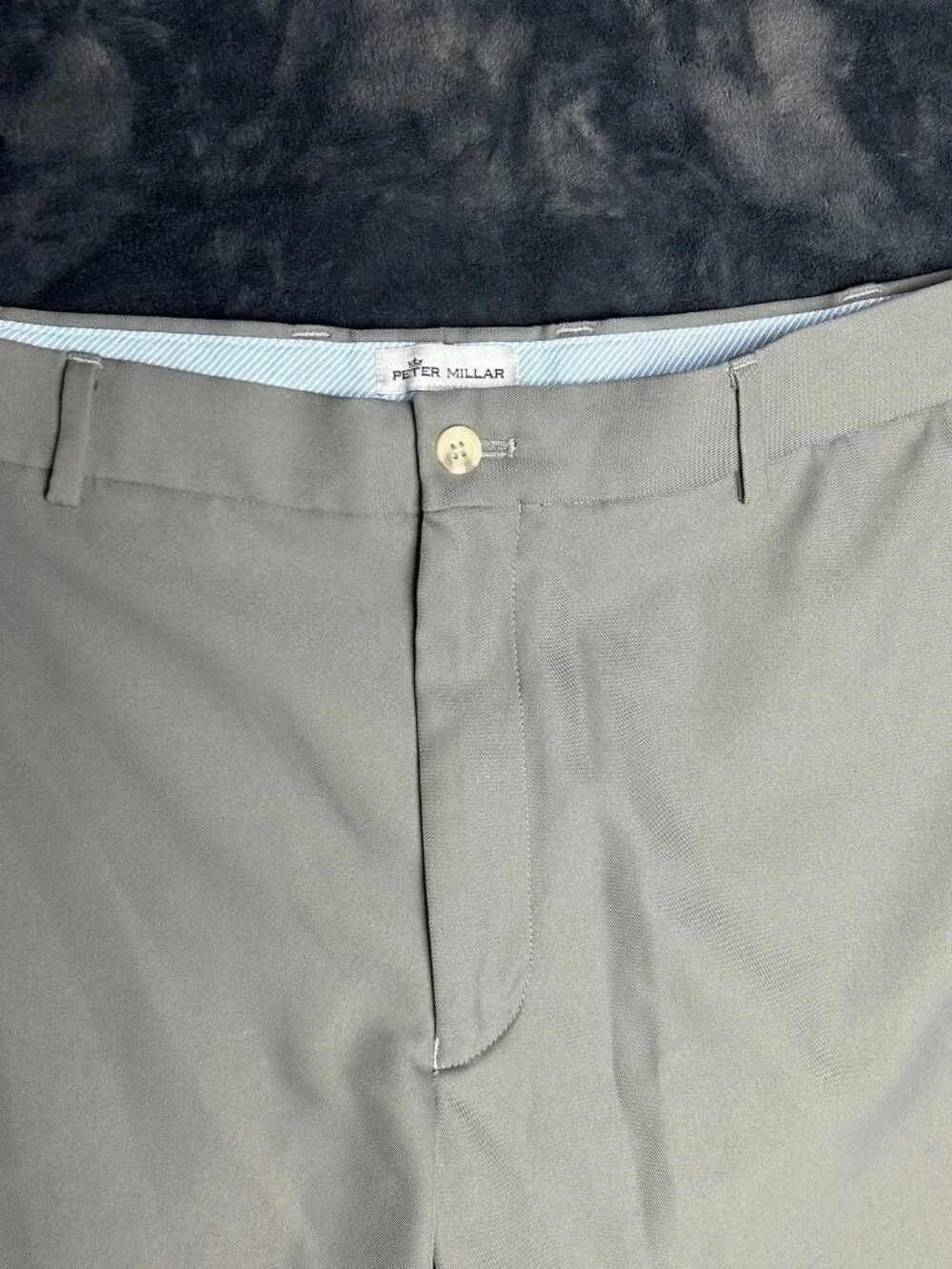 Peter Millar Performance Golf Shorts 38 Light Gray 100% Polyester